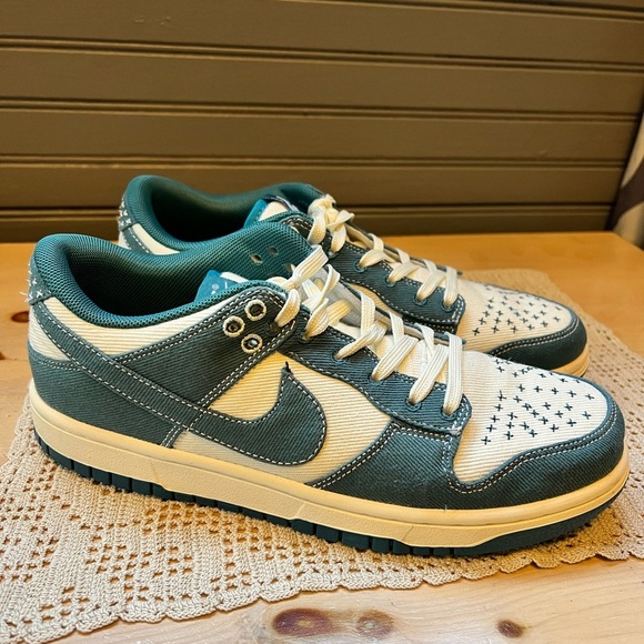 Nike Dunk Low Blue Sashiko Men’s Size 7 - Picture 2 of 10